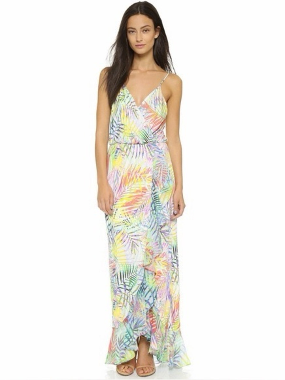 Parker Colorful Palm Long Dress XS